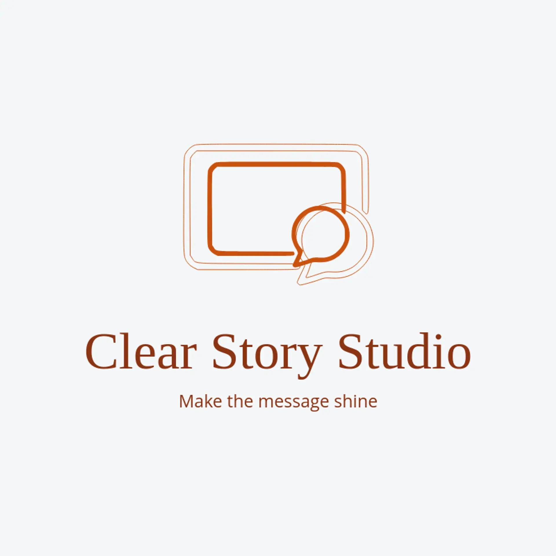 Clear Story Studio logo for acrylic