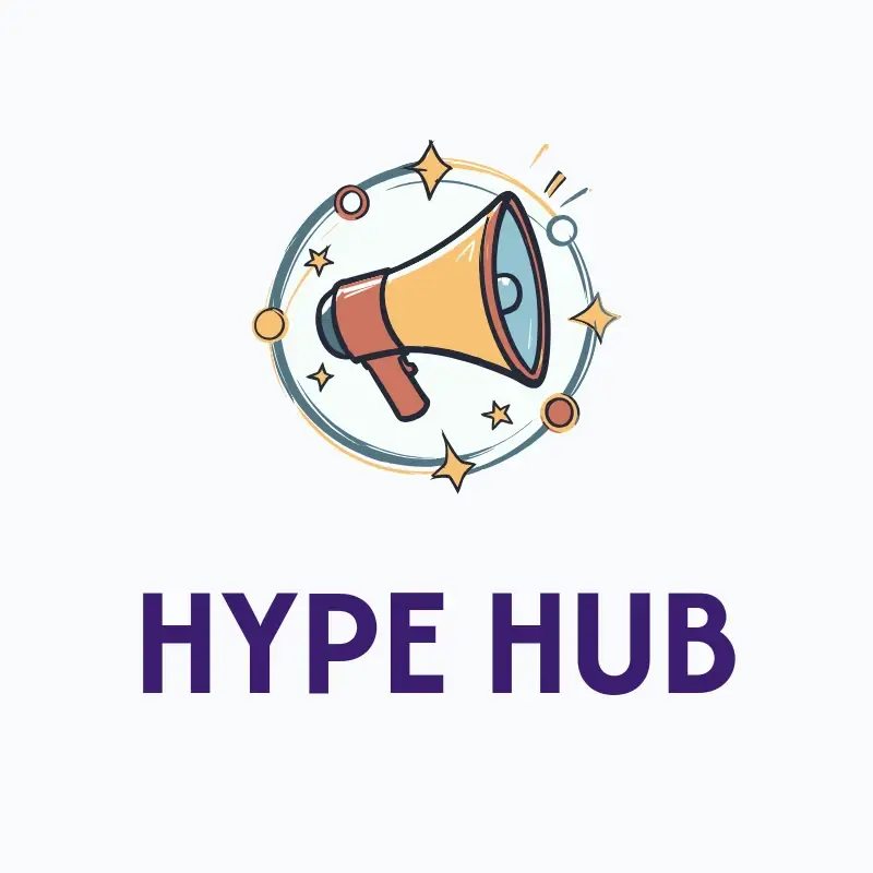 The TikTok name Hype Hub as a branded logo with a color icon