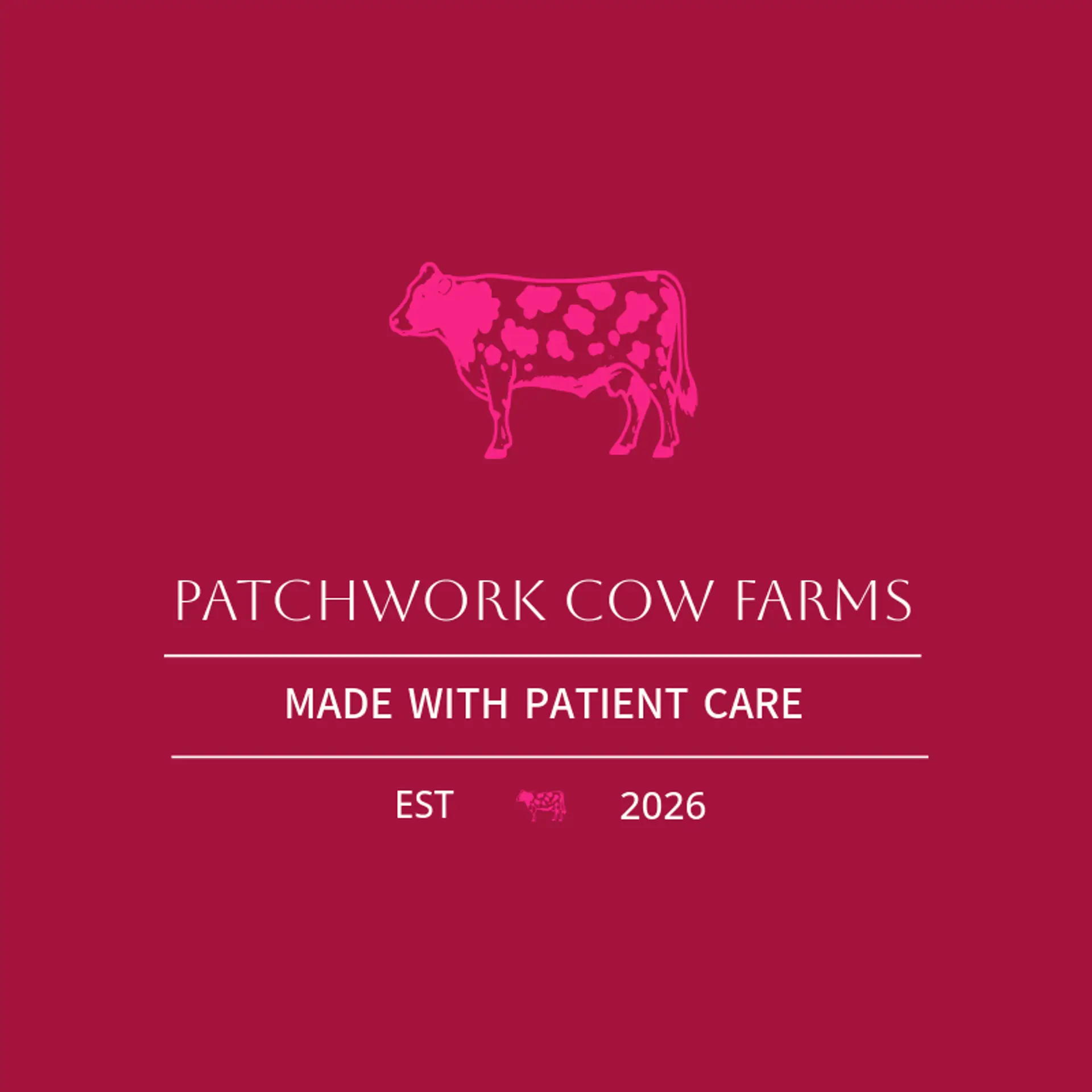 Patchwork Cow Farms logo for cow