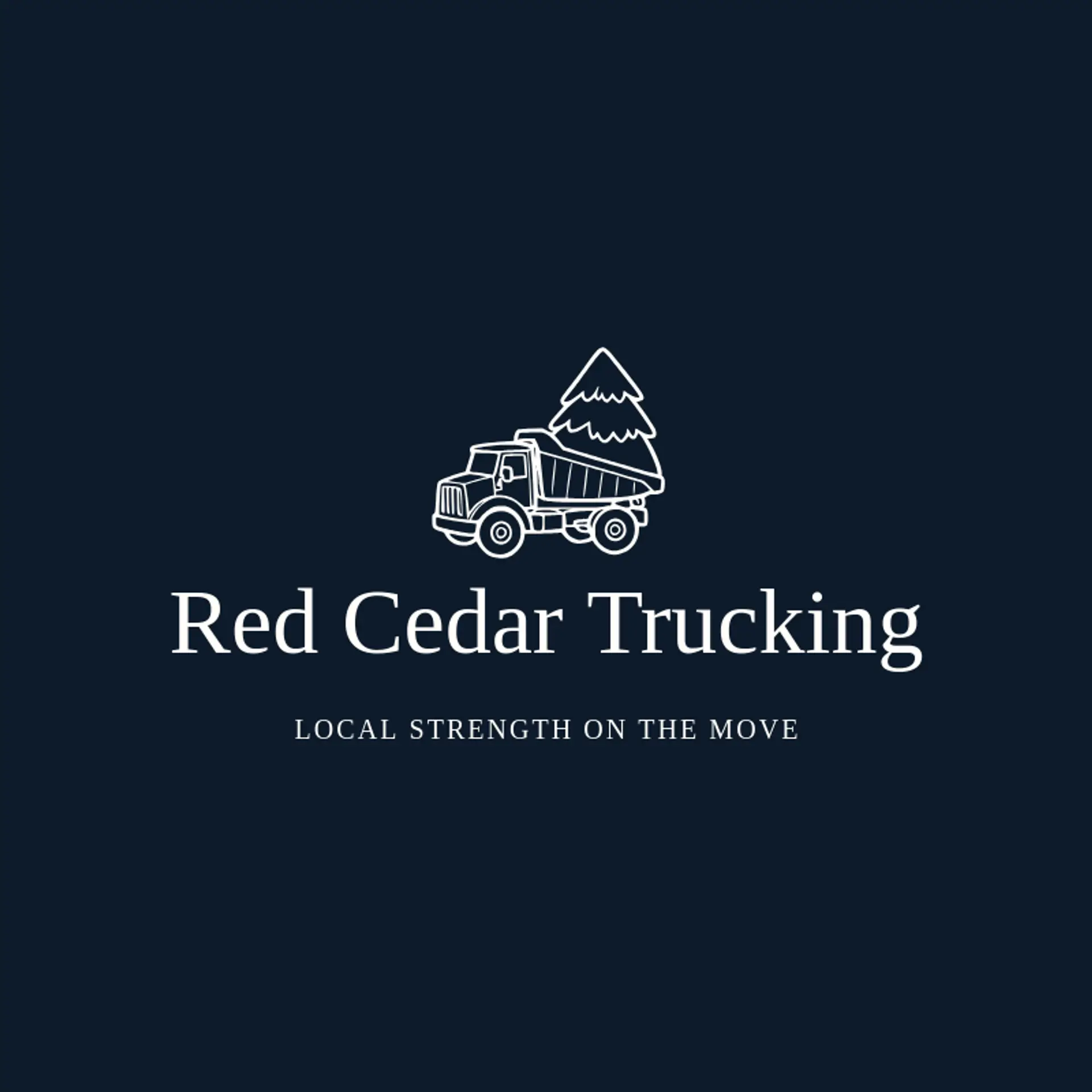 Red Cedar Trucking logo for dump truck