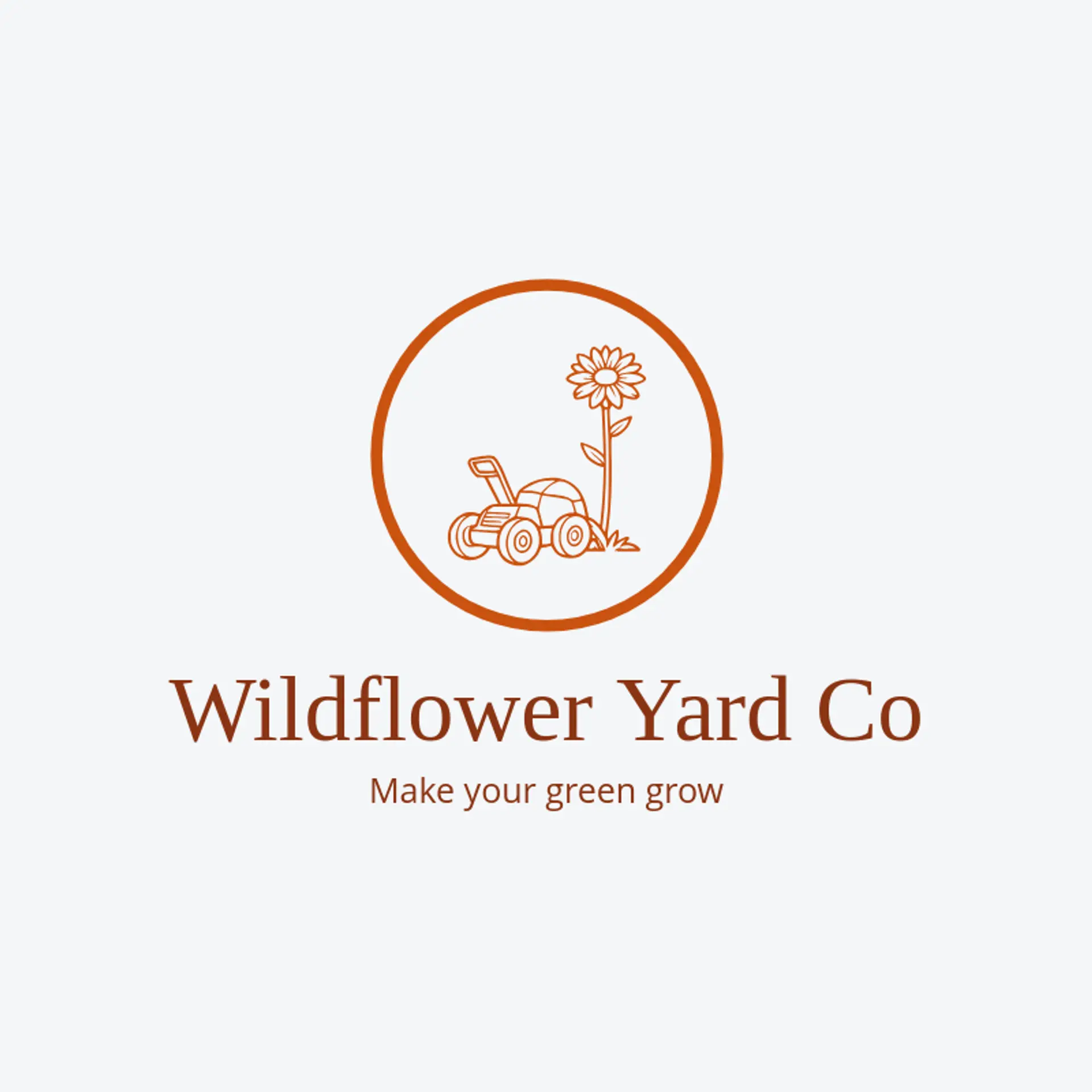 Wildflower Yard Co logo for lawncare
