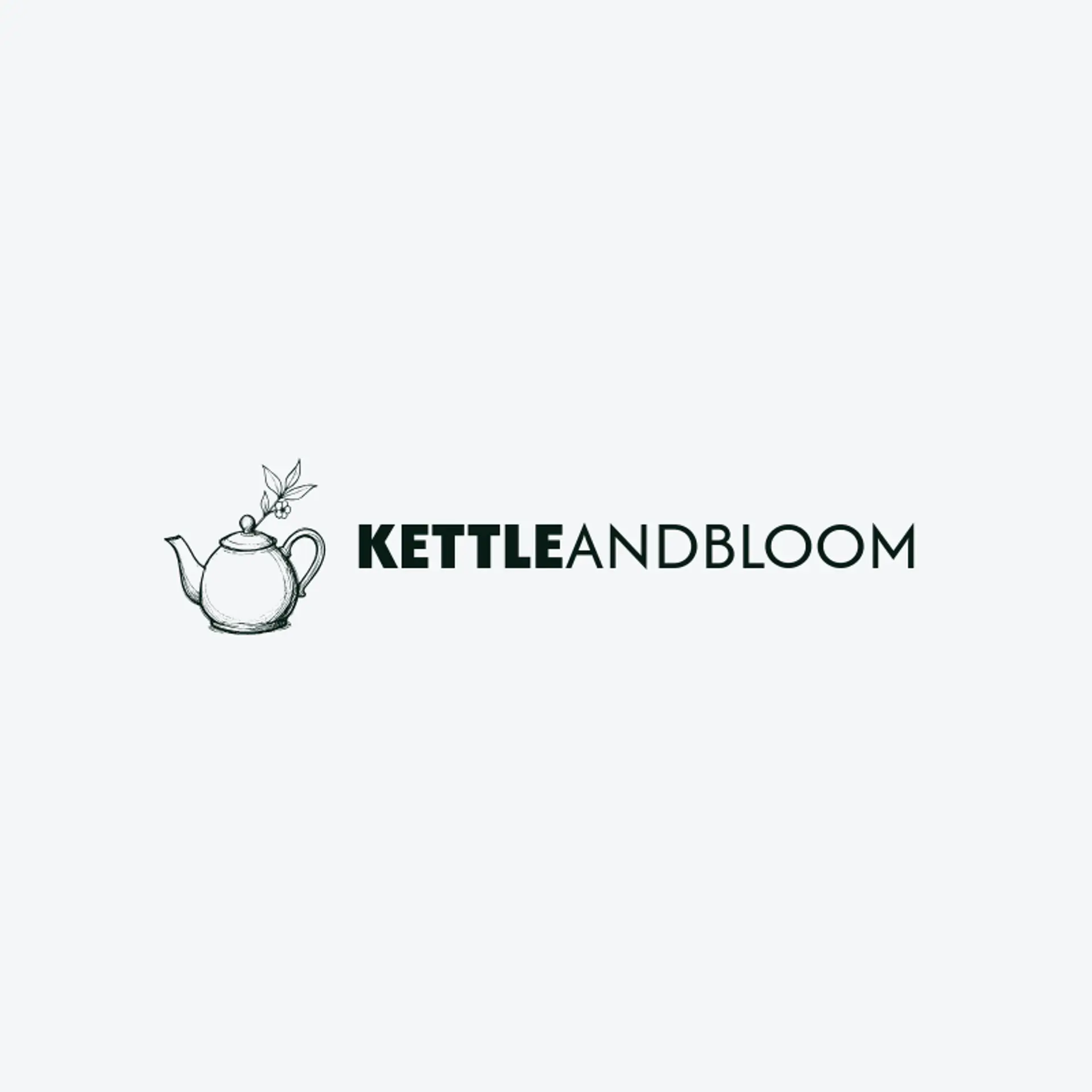 Kettle And Bloom logo for tea shop