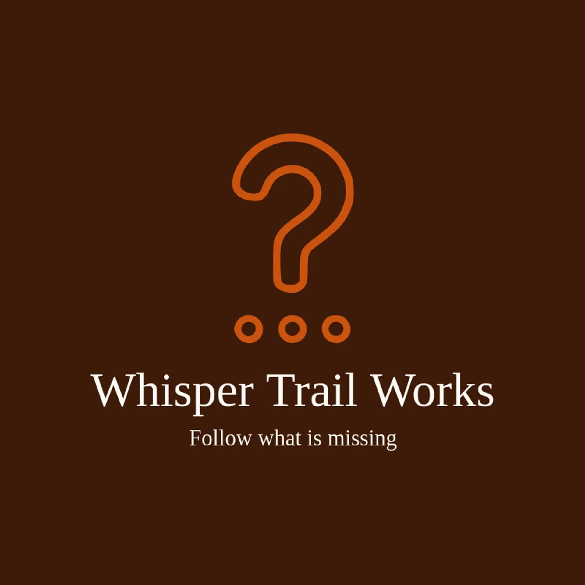 Whisper Trail Works logo for mystery