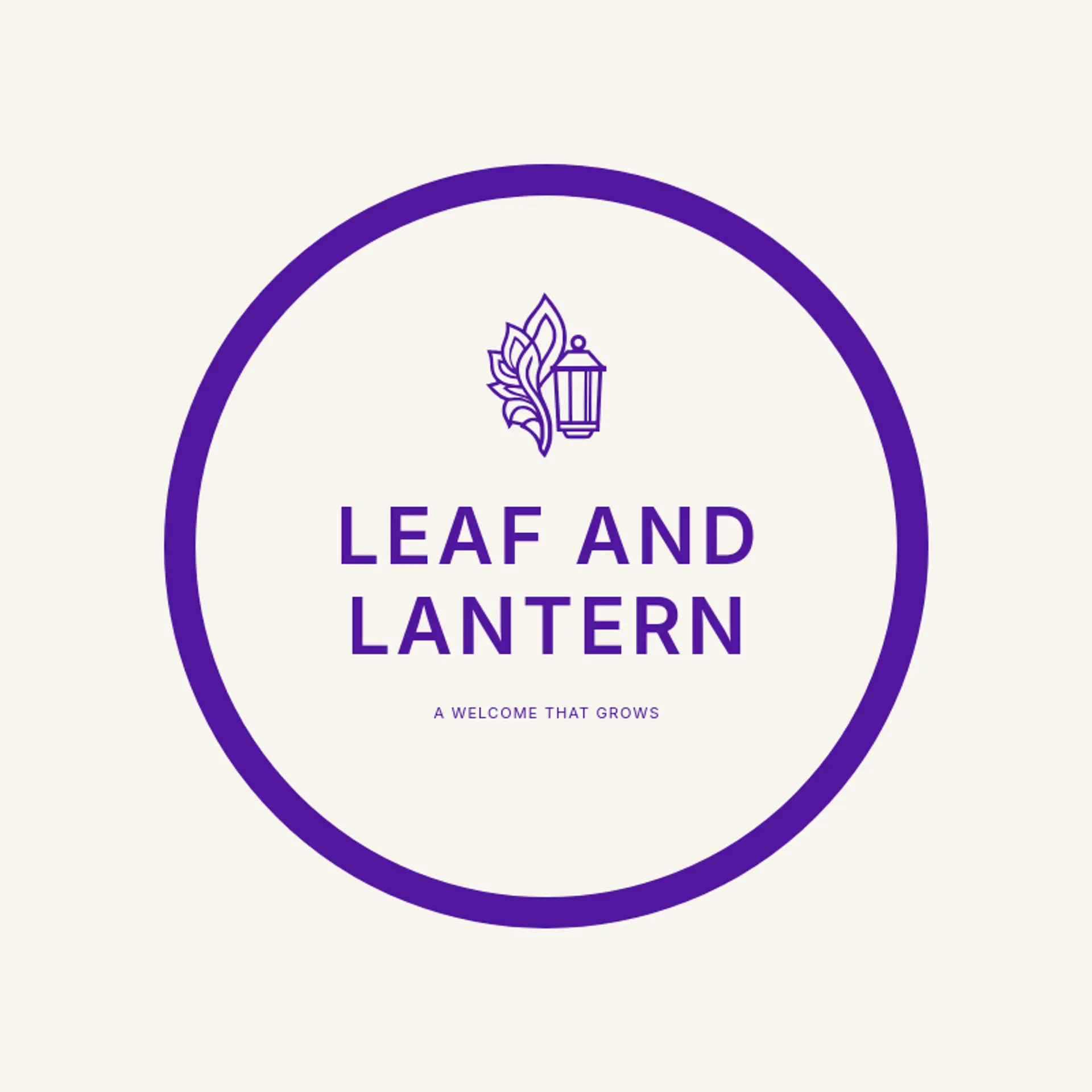 Leaf and Lantern logo for muslim