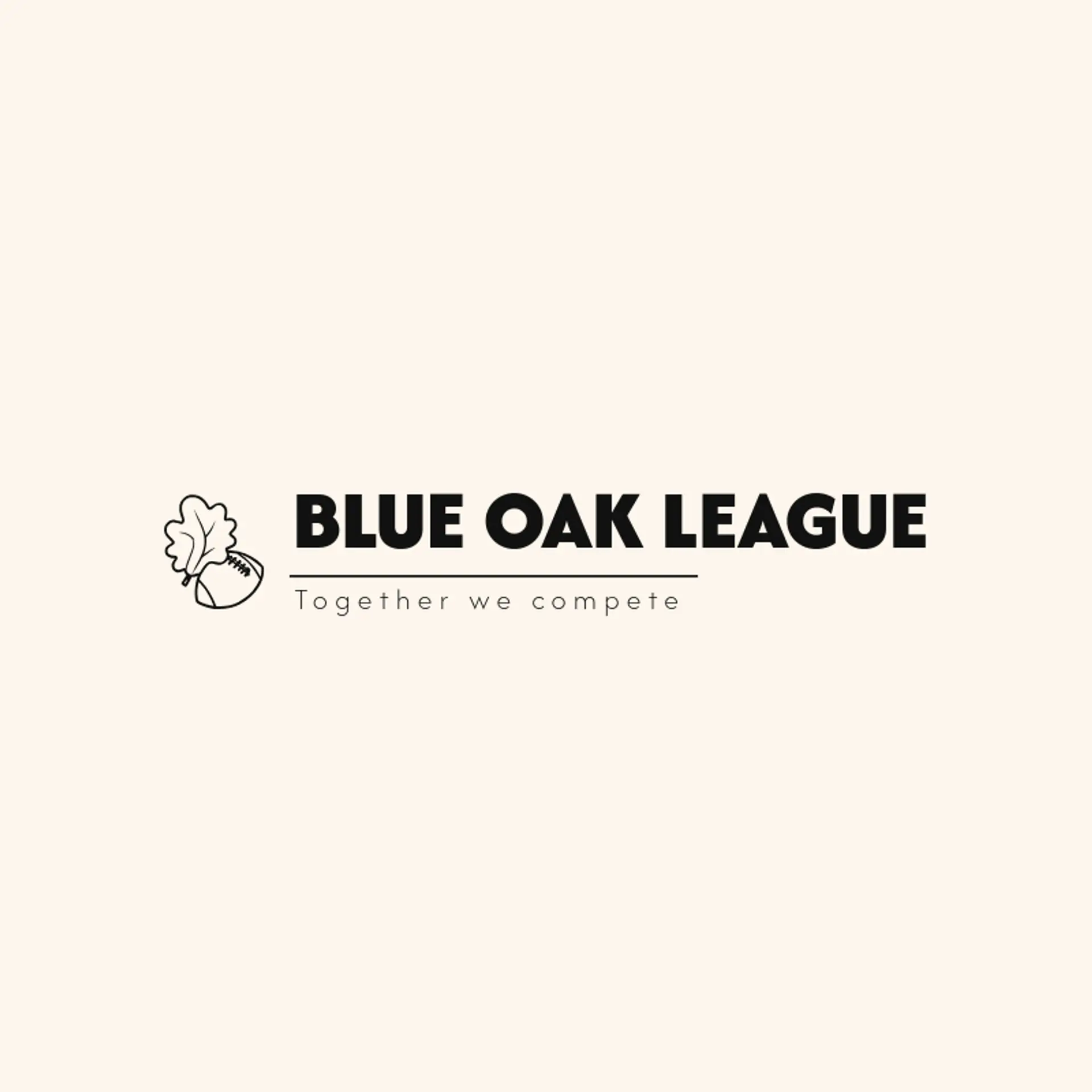 Blue Oak League logo for football team