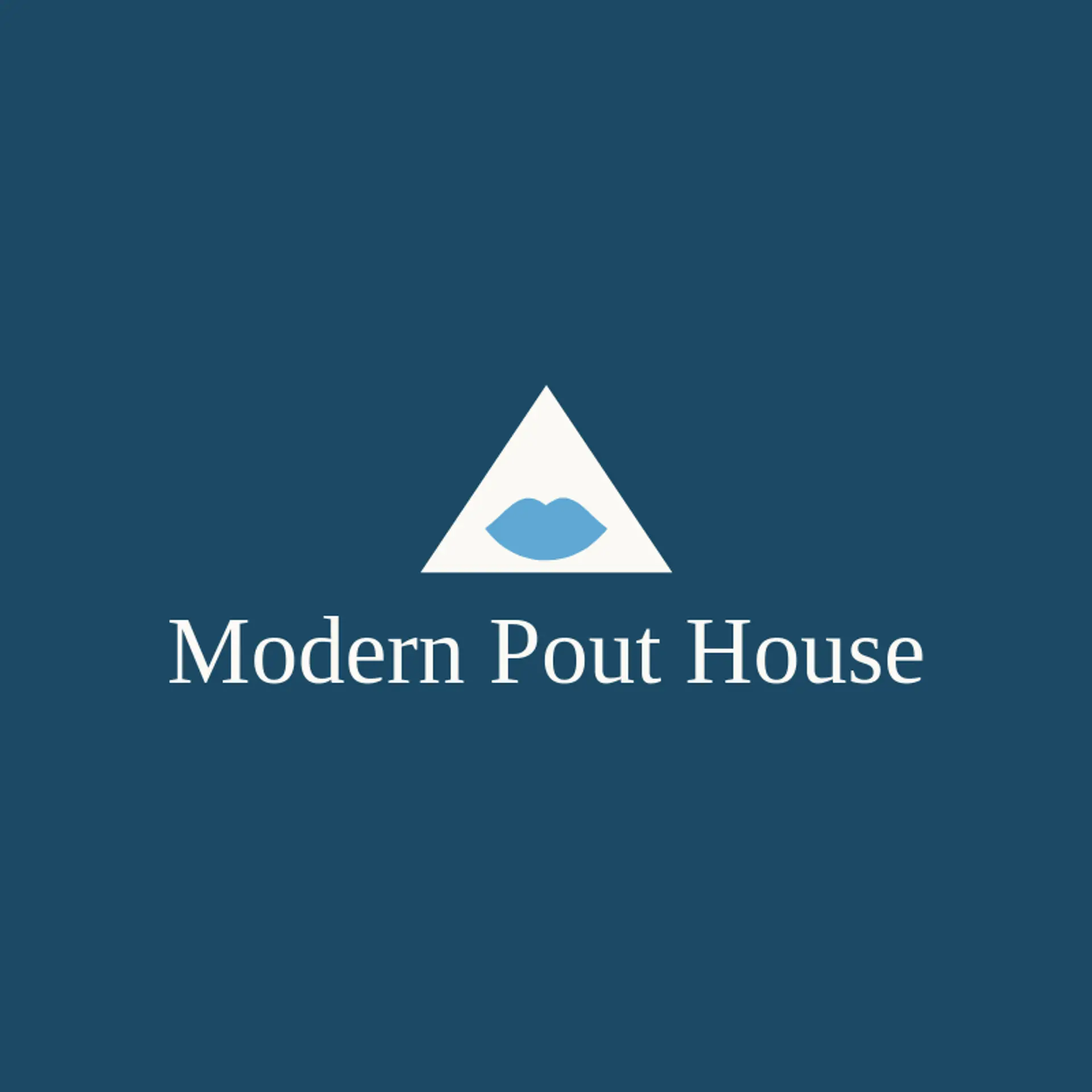 Modern Pout House logo for lips