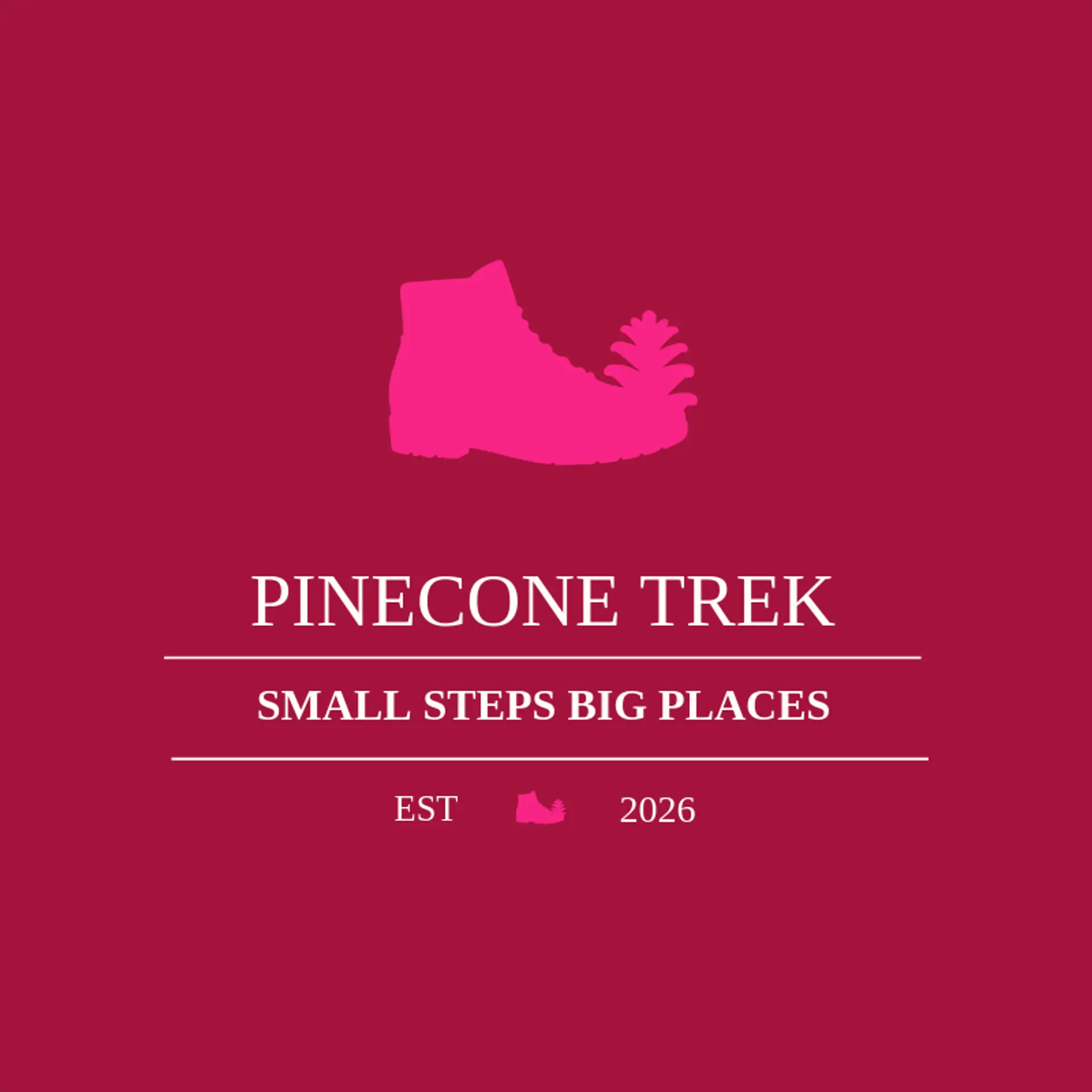 Pinecone Trek logo for hiking