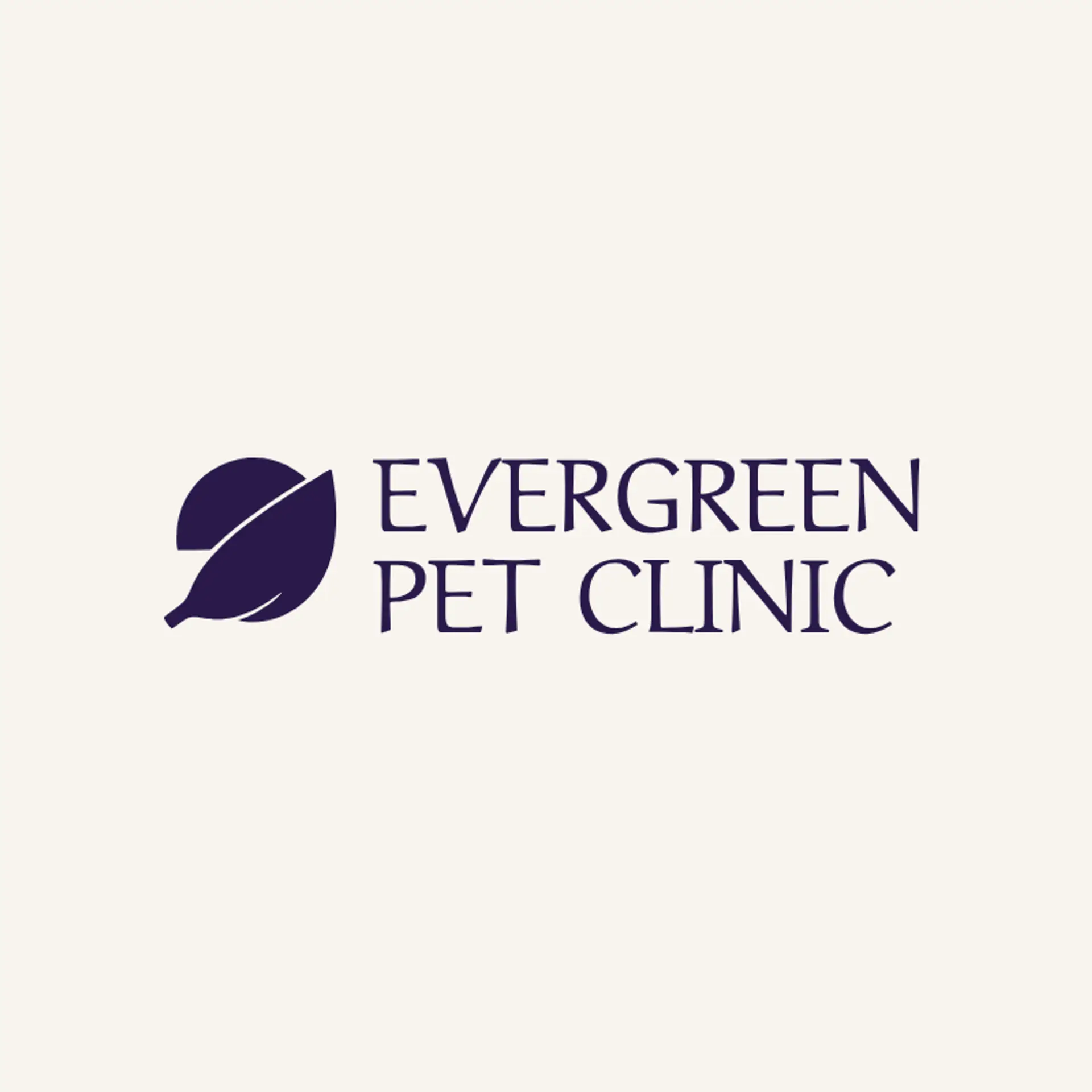 Evergreen Pet Clinic logo for veterinary