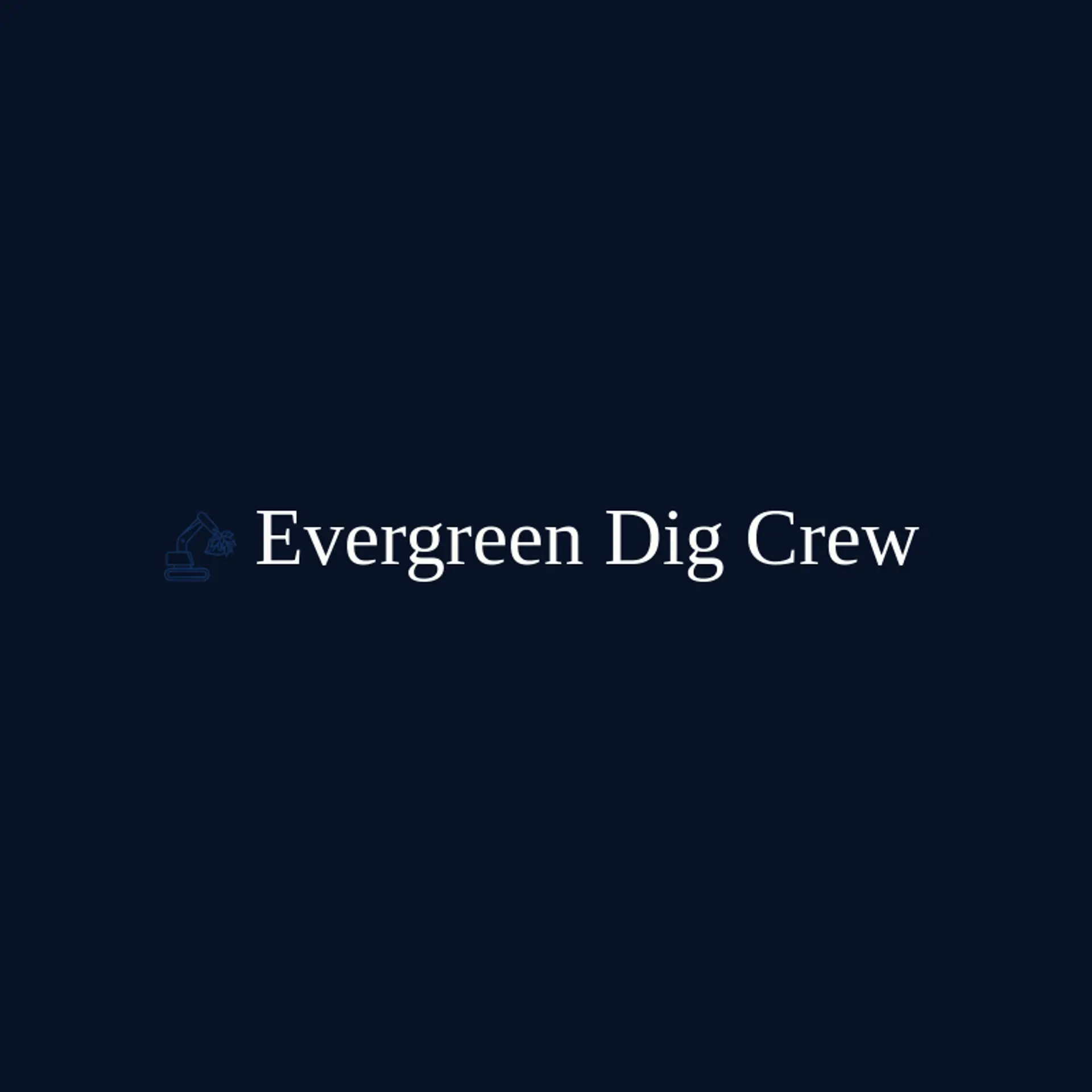 Evergreen Dig Crew logo for excavator