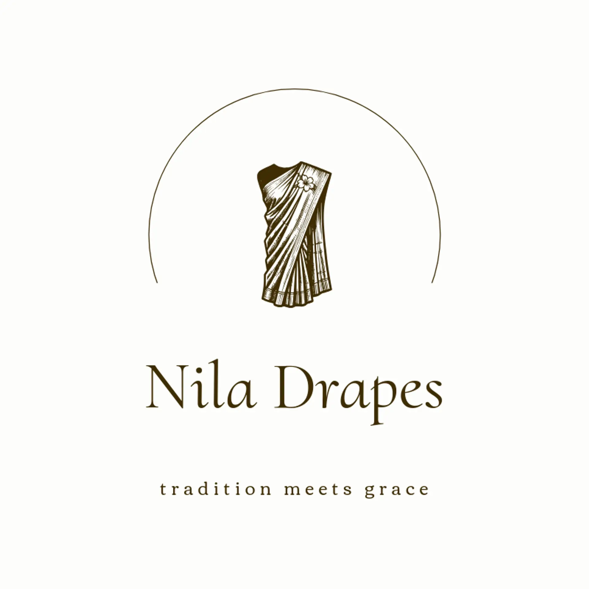 Nila Drapes logo for saree