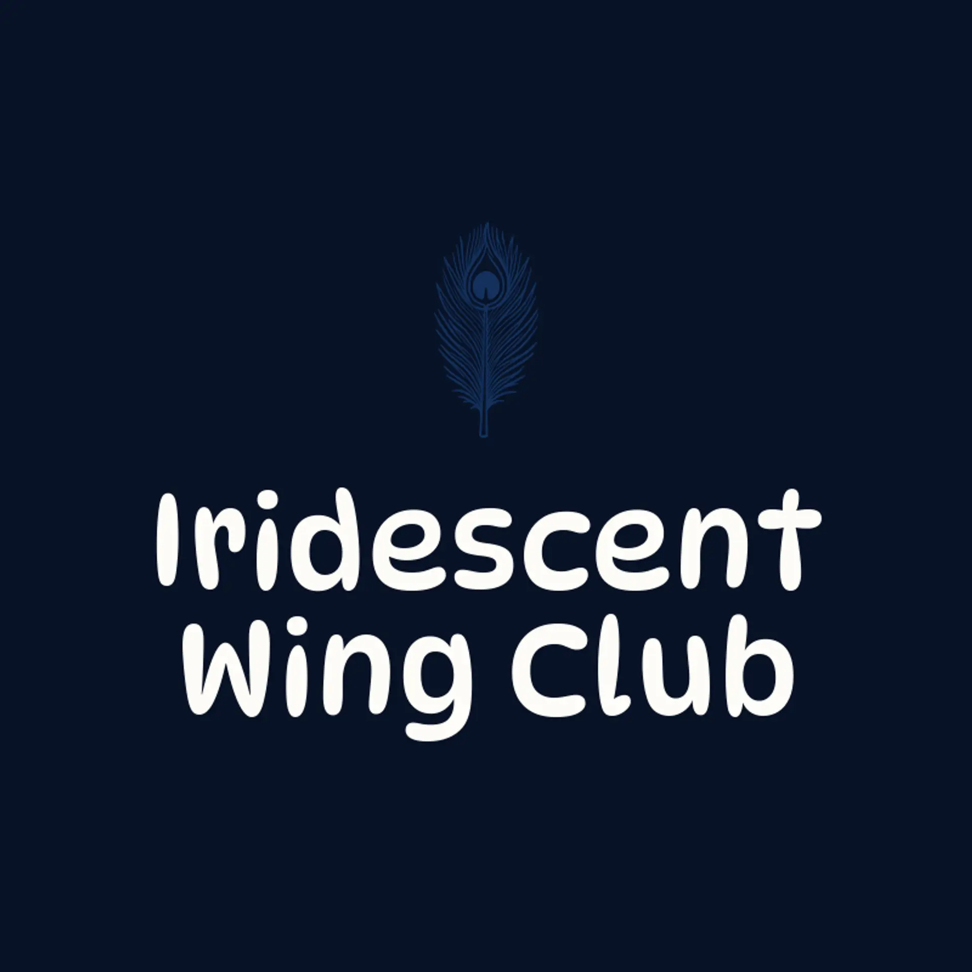 Iridescent Wing Club logo for peacock