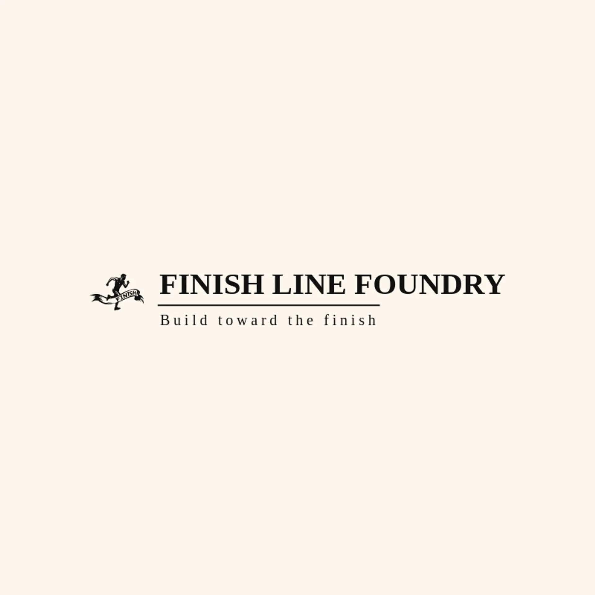 Finish Line Foundry logo for runner