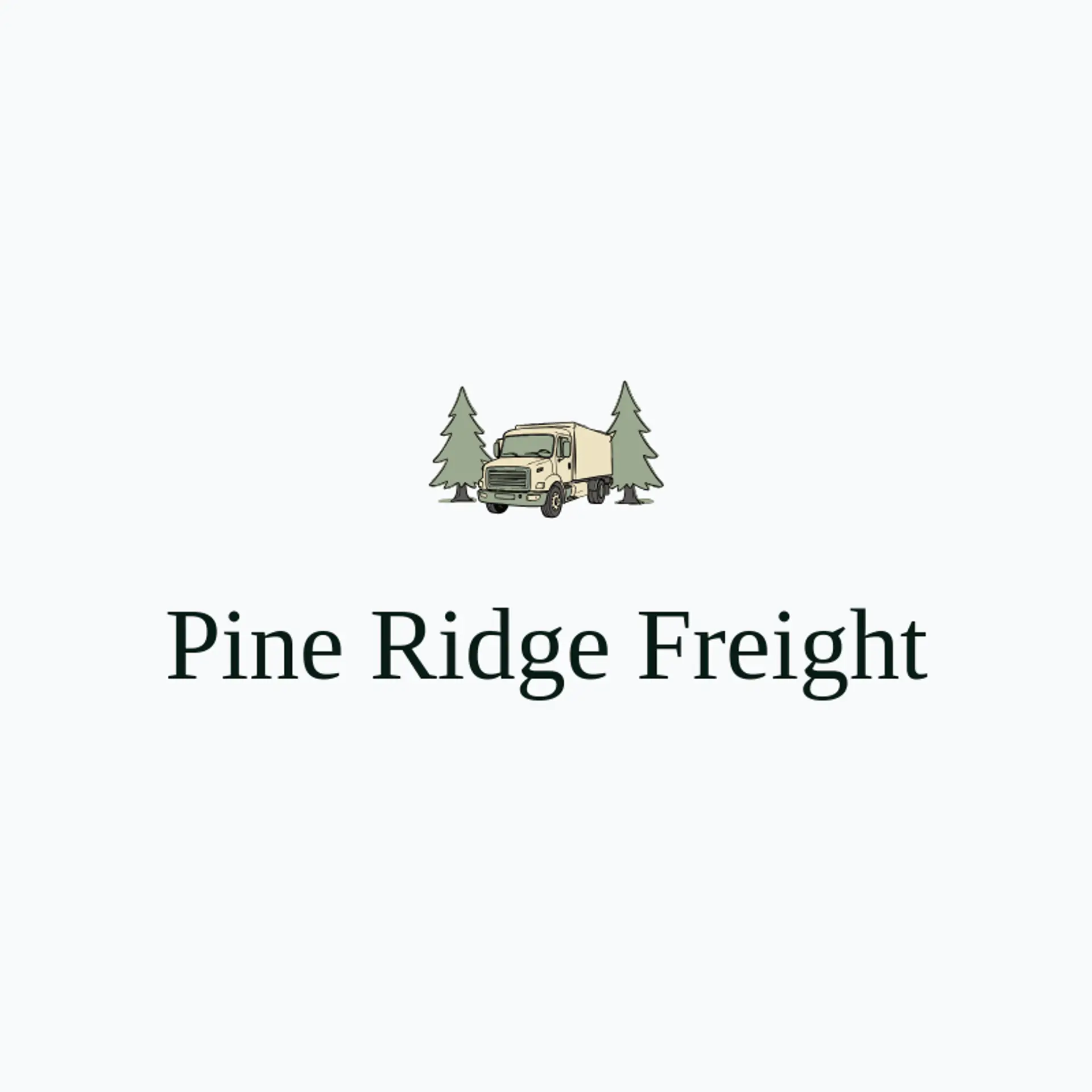 Pine Ridge Freight logo for trucking company