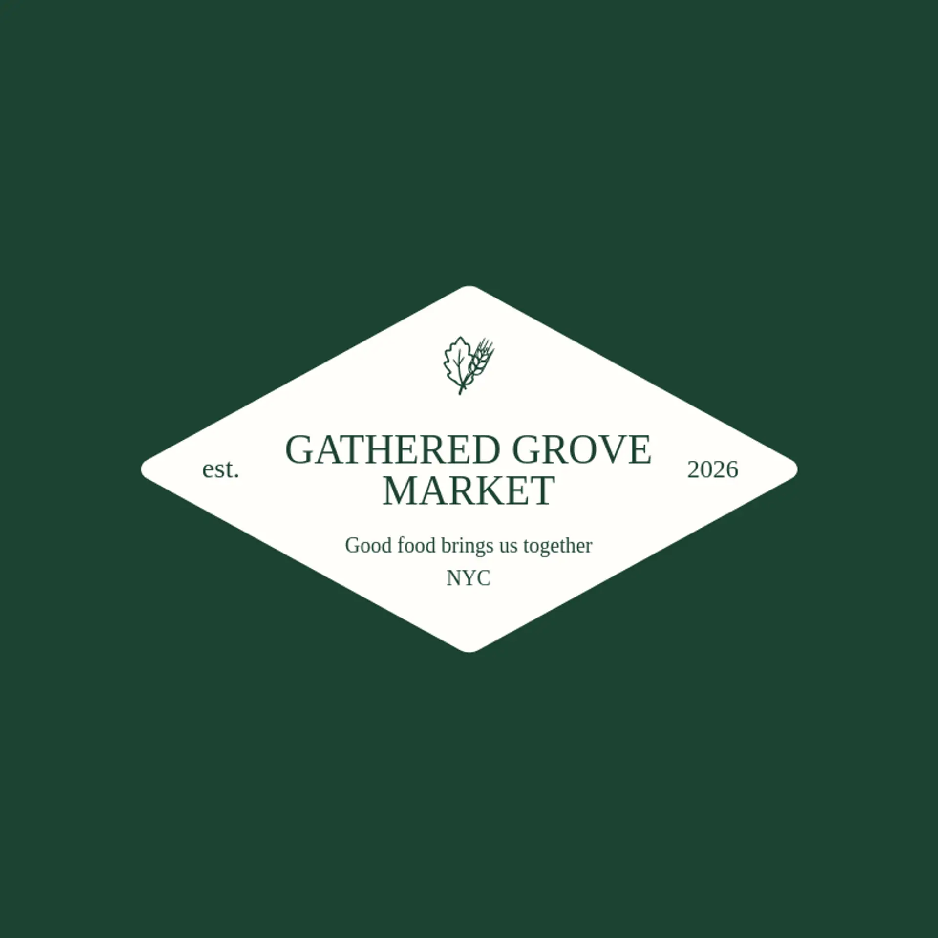 Gathered Grove Market logo for harvest