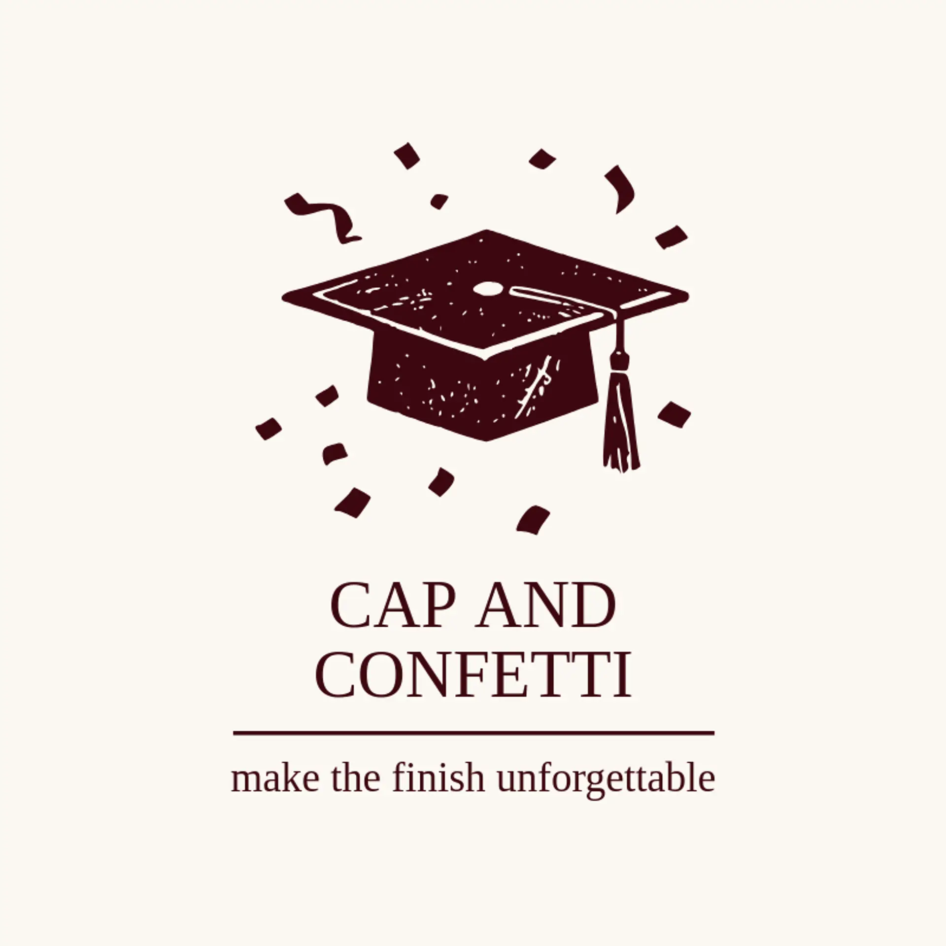 Cap And Confetti logo for graduation