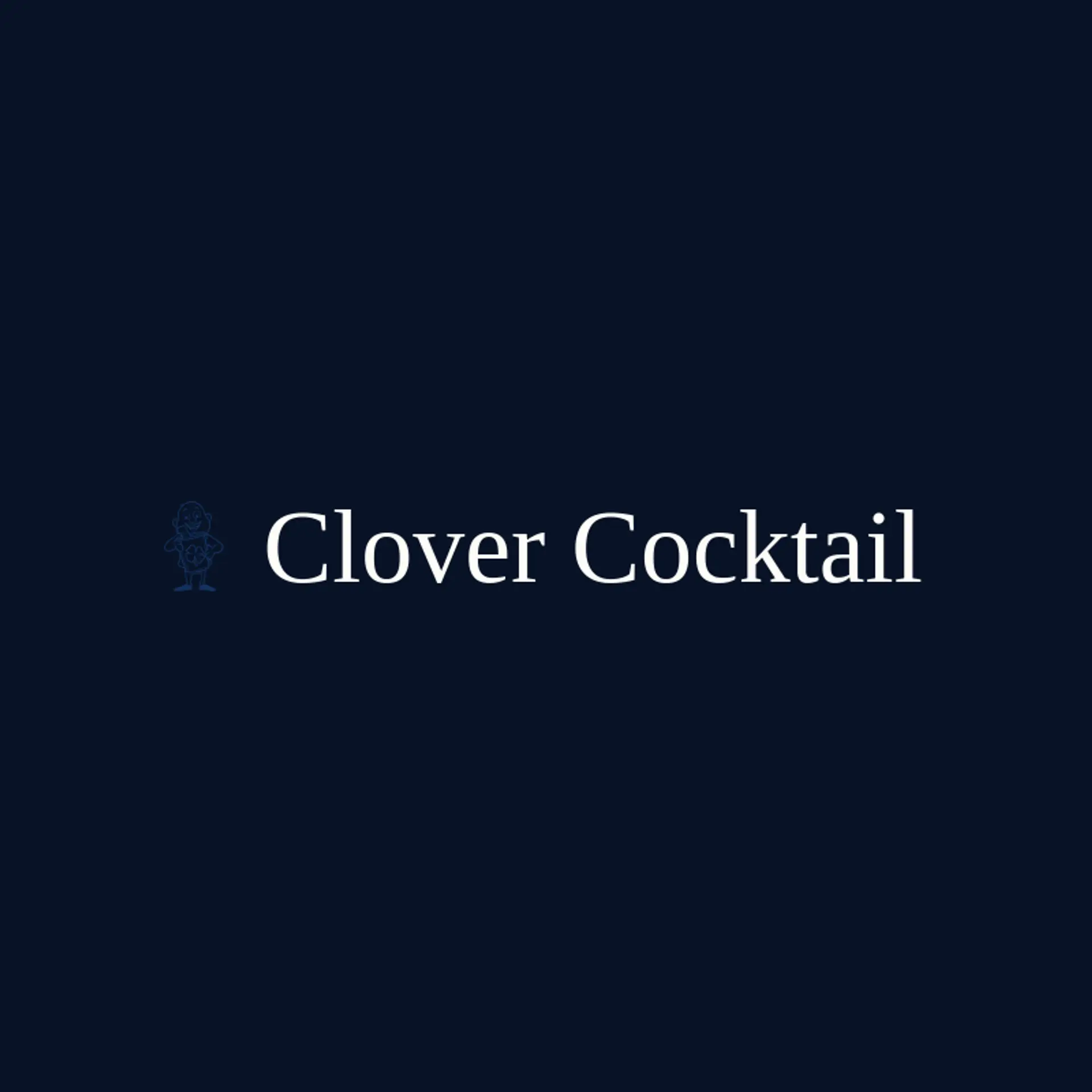 Clover Cocktail logo for bartender