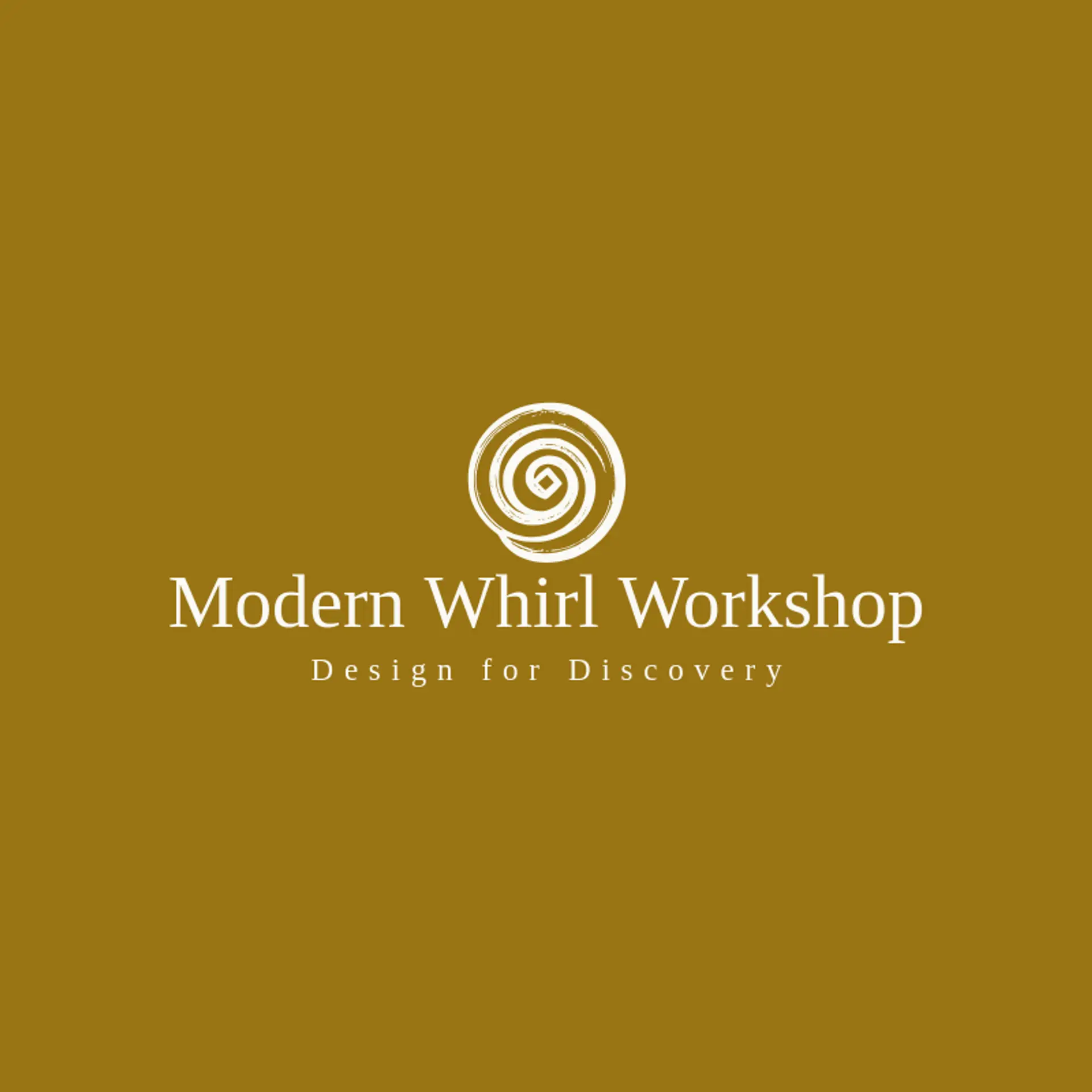 Modern Whirl Workshop logo for spiral