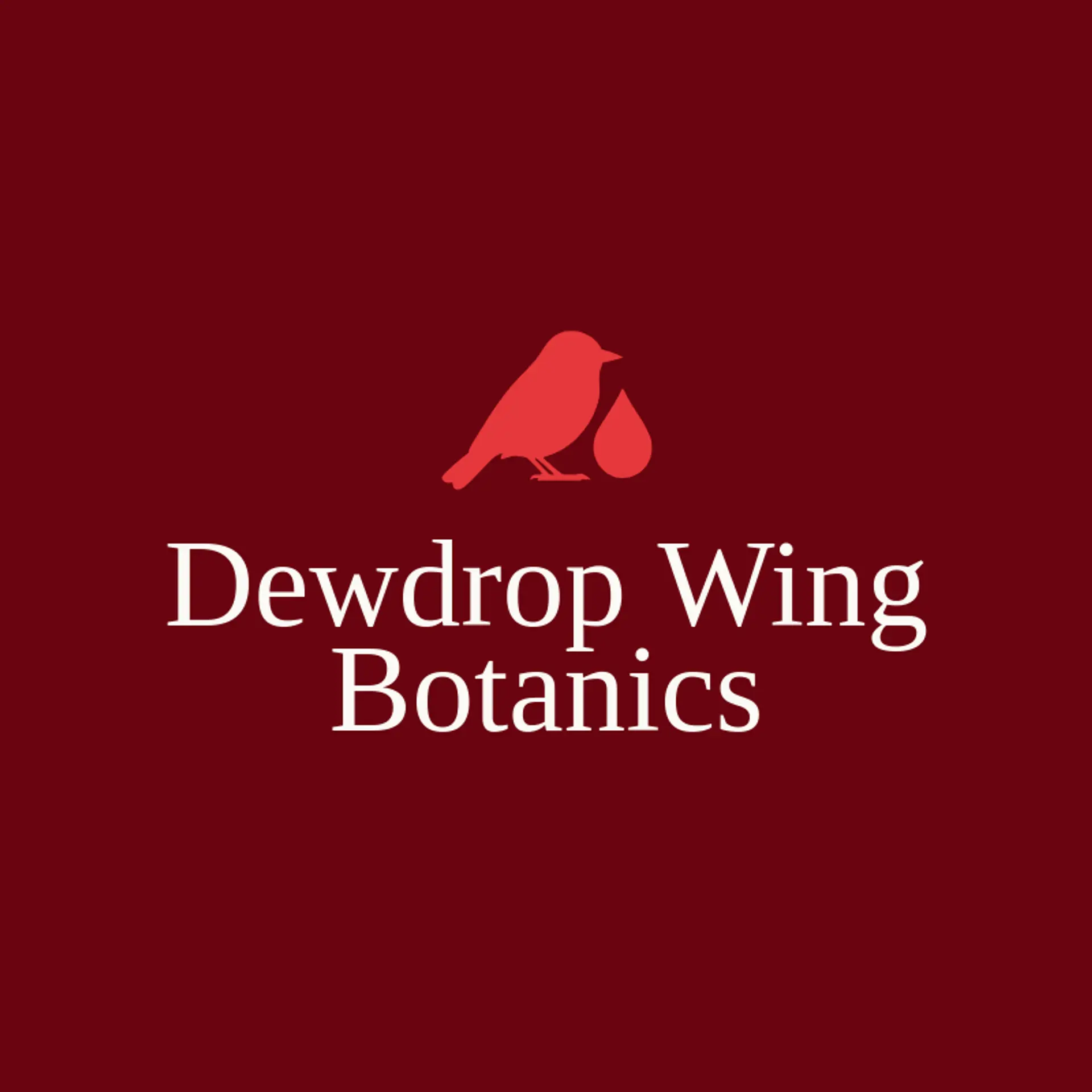 Dewdrop Wing Botanics logo for sparrow