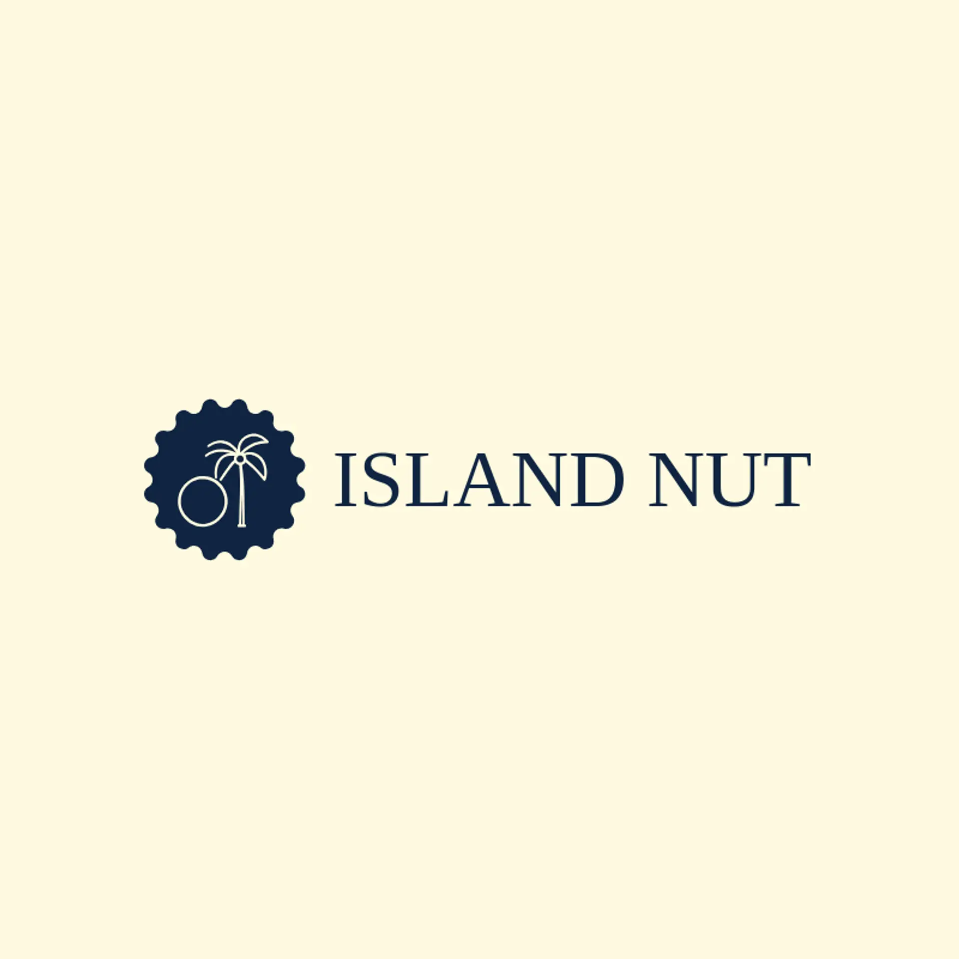 Island Nut logo for palm tree