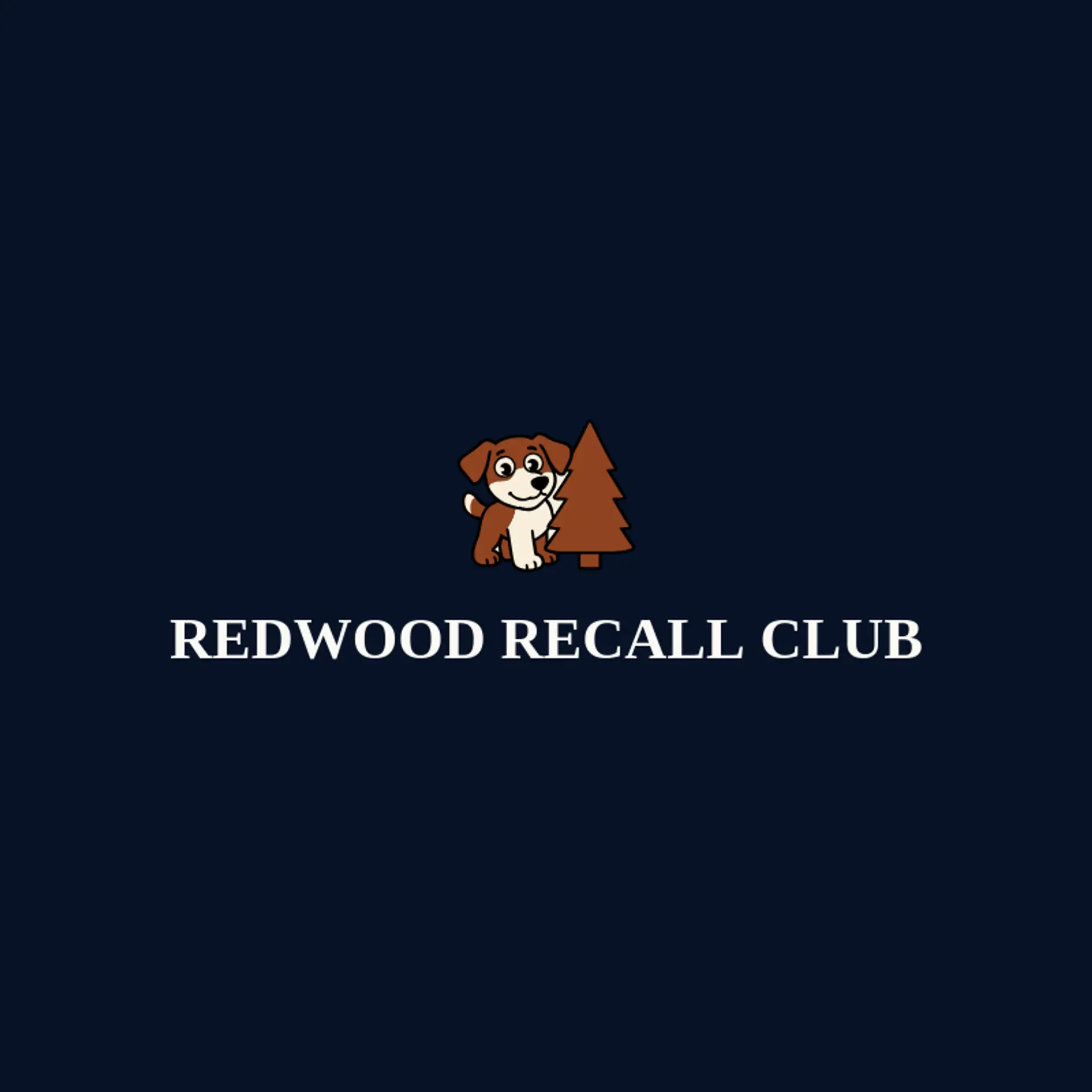 Redwood Recall Club logo for dog training