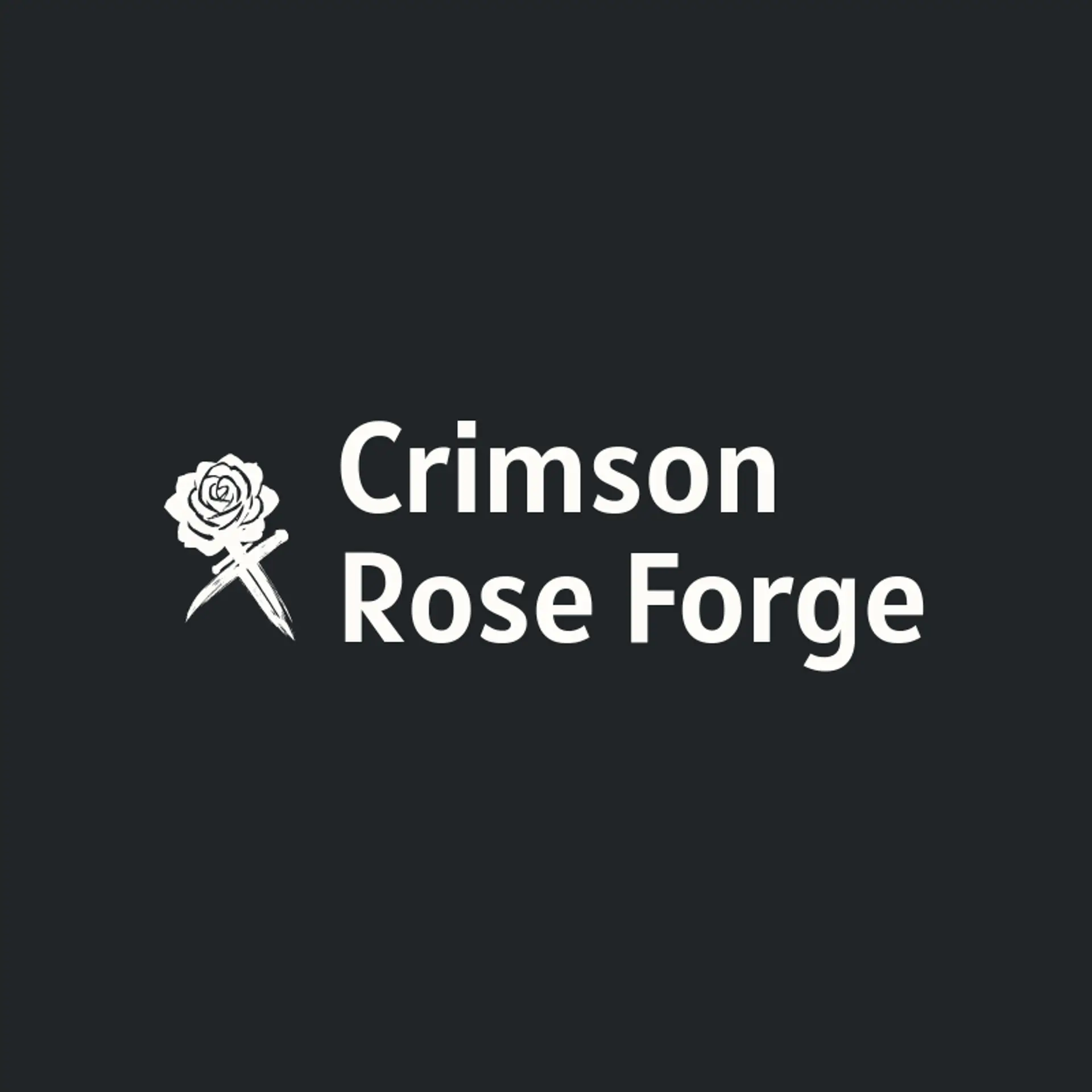Crimson Rose Forge logo for sword