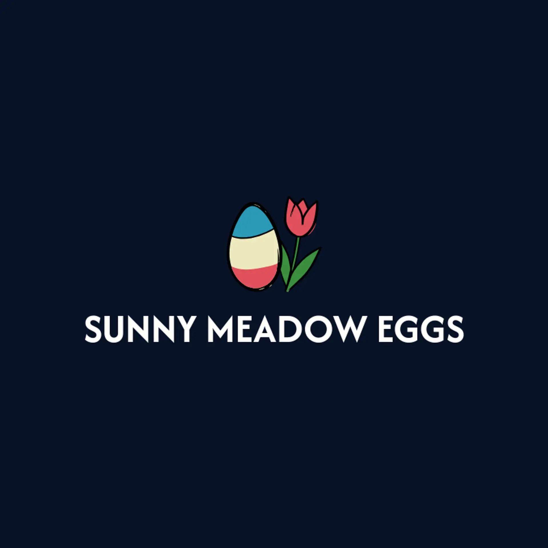 Sunny Meadow Eggs logo for easter