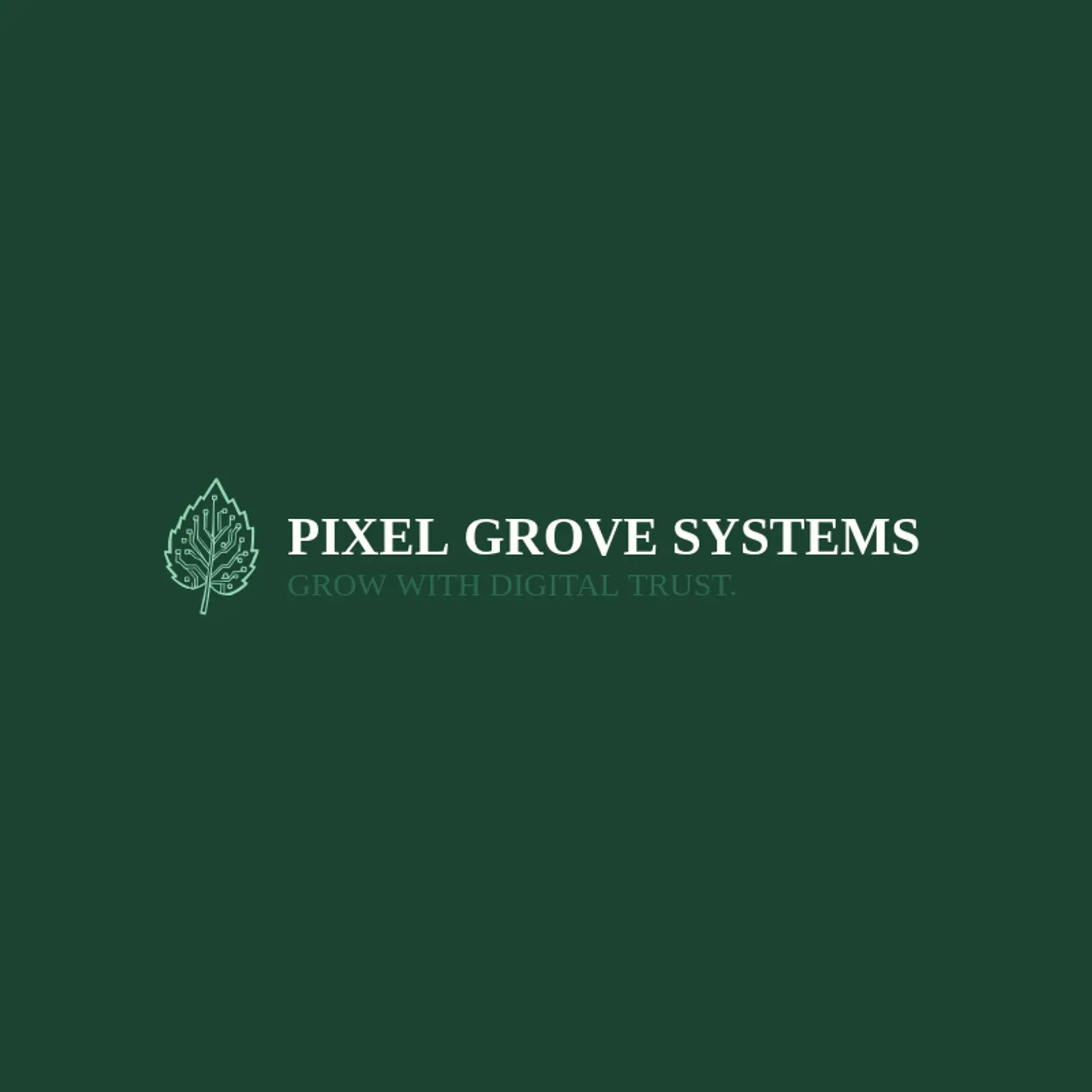 Pixel Grove Systems logo for cyber