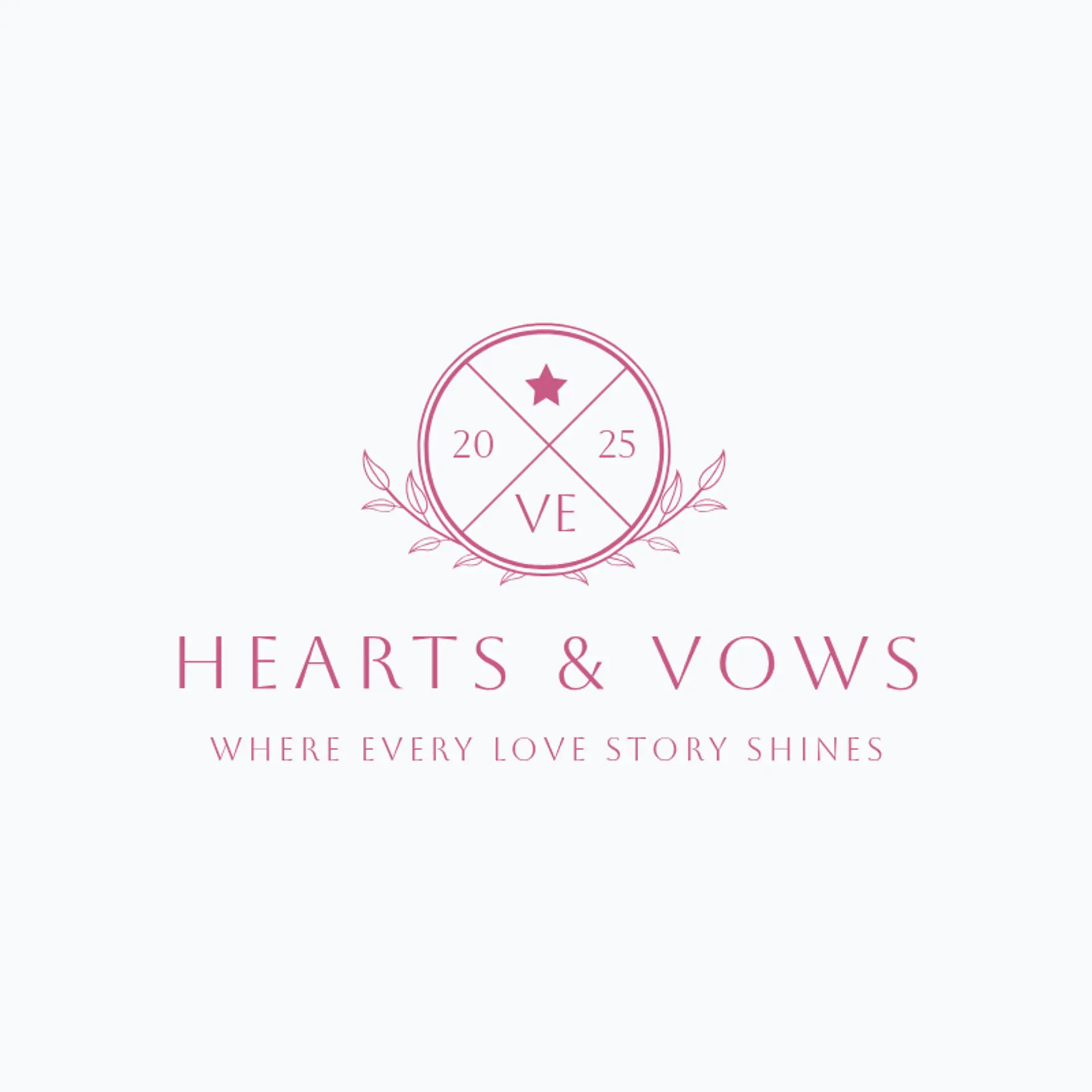 Hearts & Vows logo for wedding service