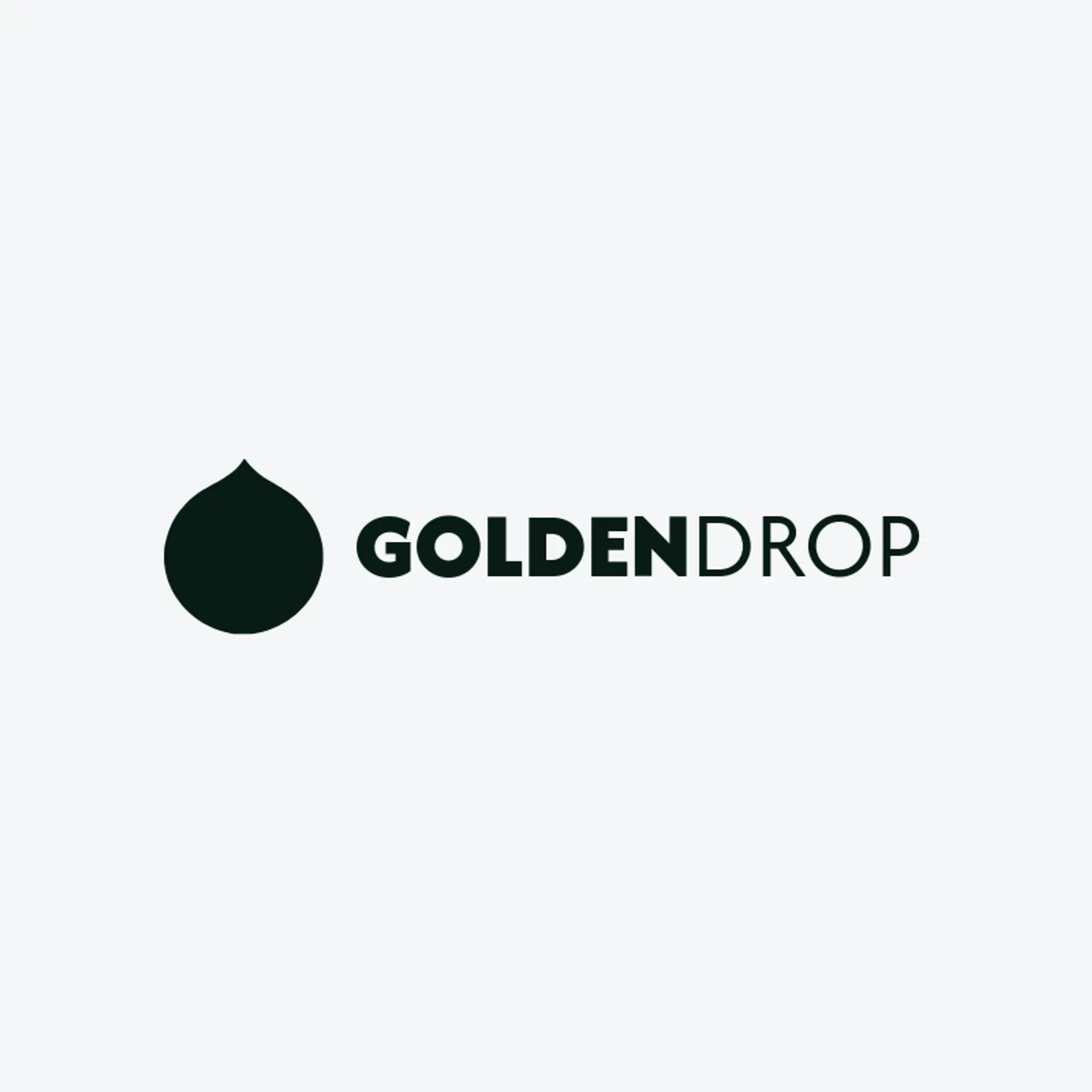 Golden Drop logo for water bottle
