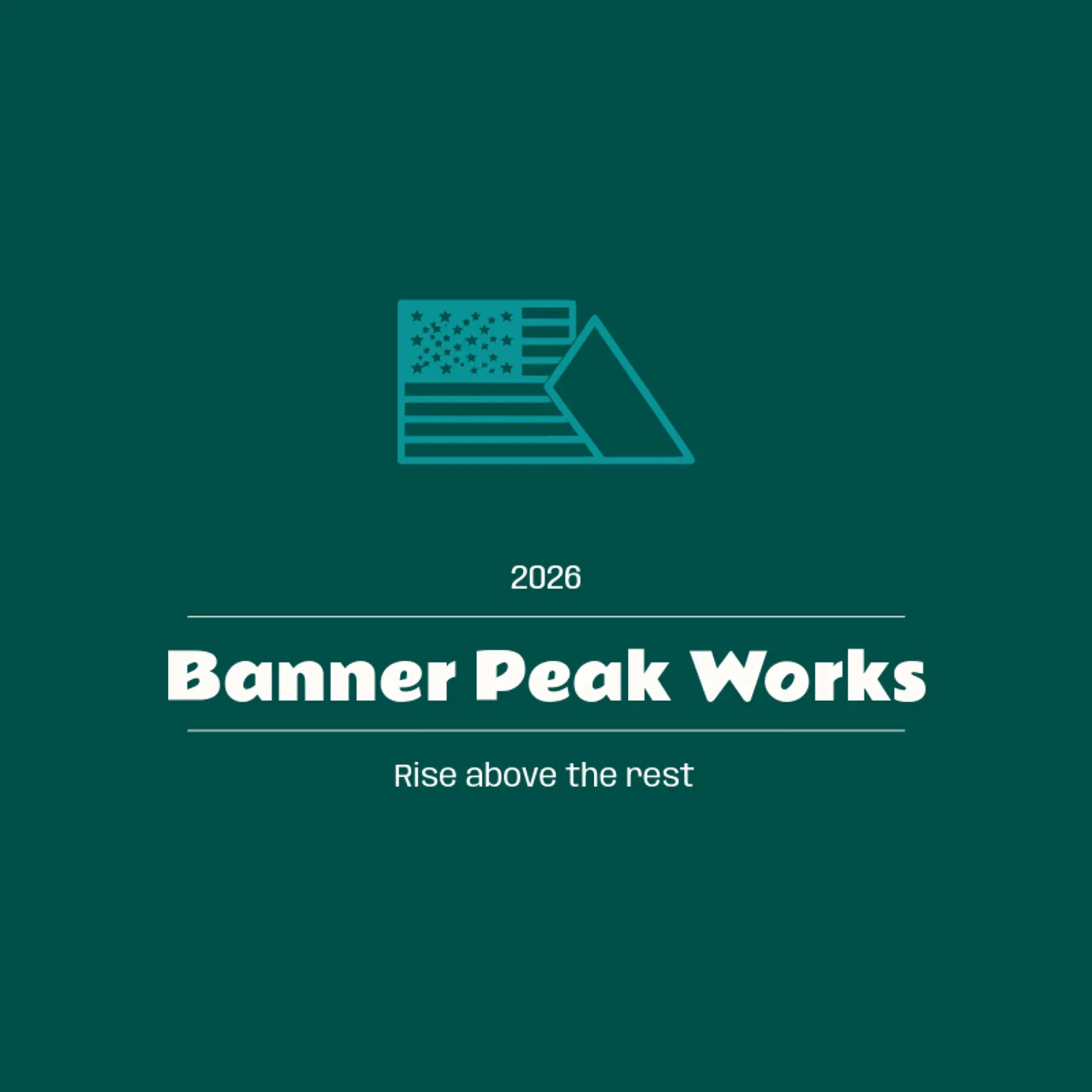 Banner Peak Works logo for american