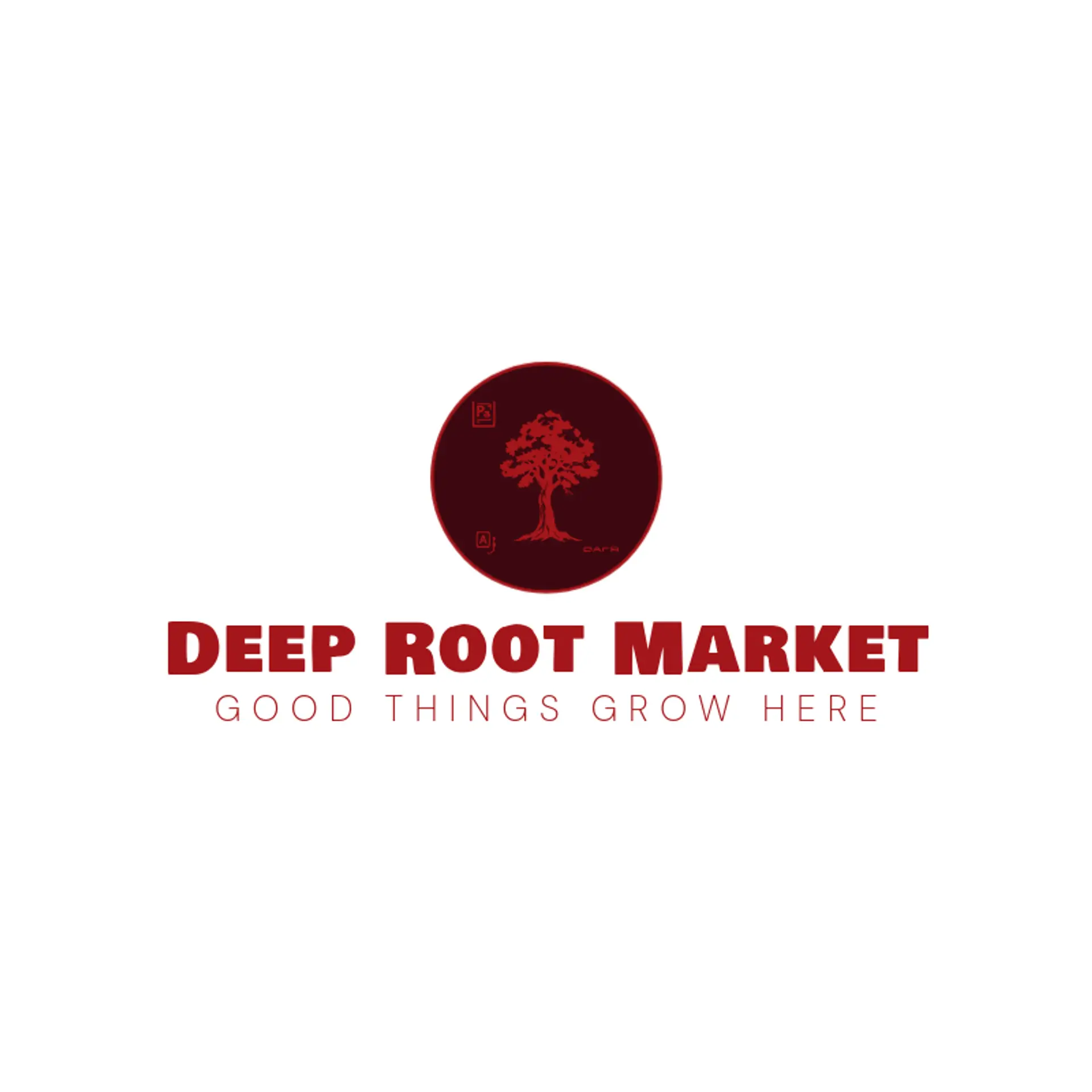Deep Root Market logo for roots