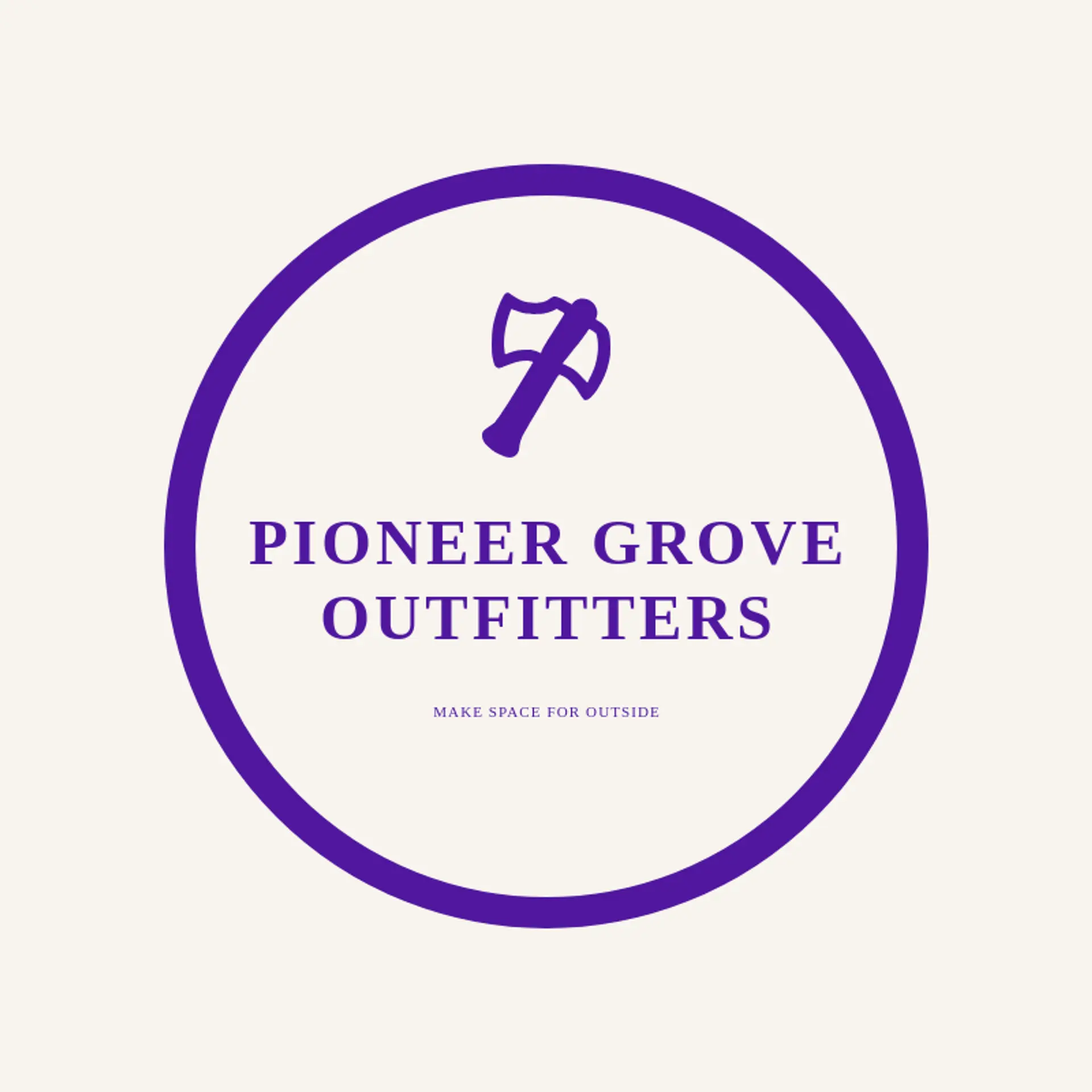 Pioneer Grove Outfitters logo for tomahawk